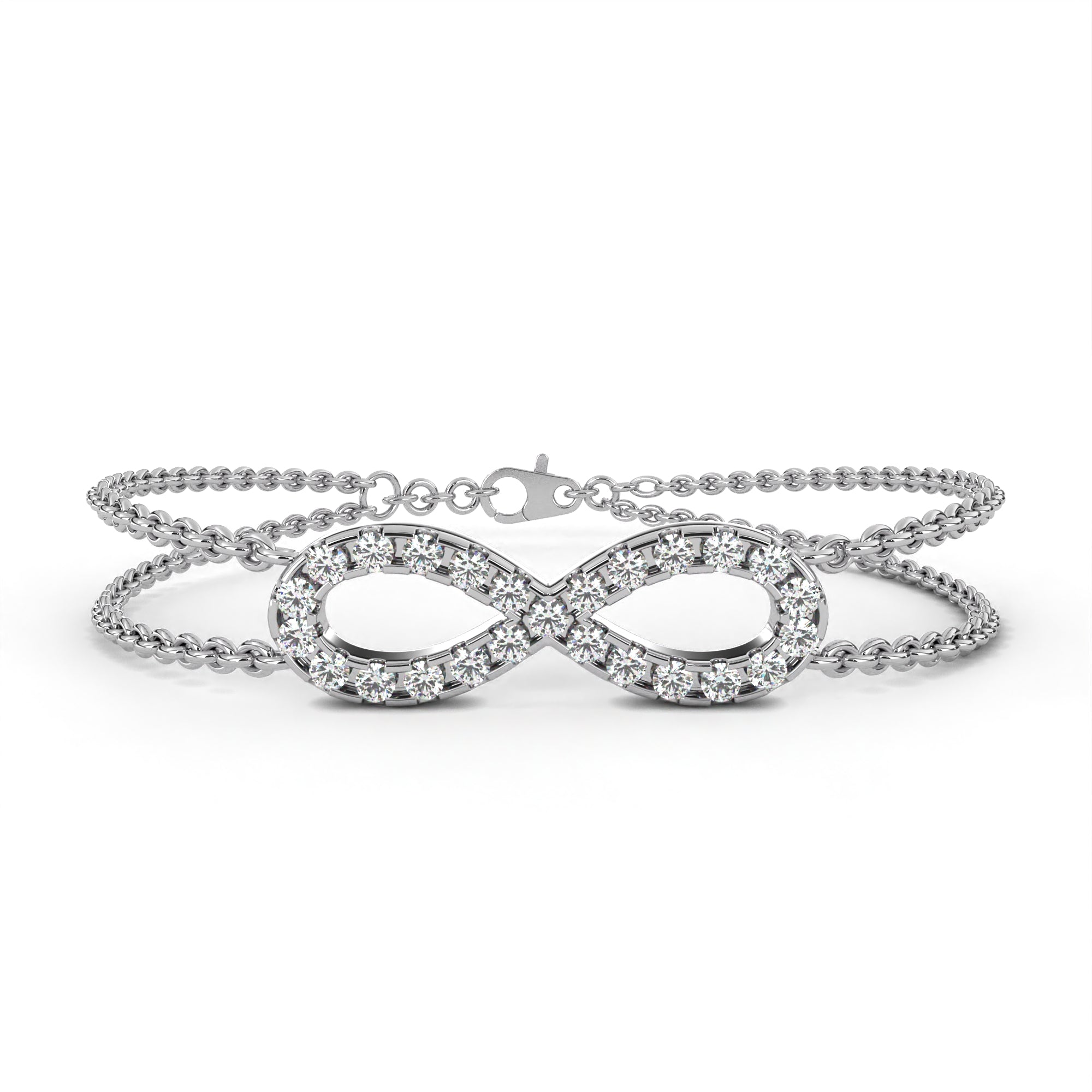 Solitairekart 0.39ct Round Cut Natural Diamond Bracelet-HI Color. VS-SI Clarity